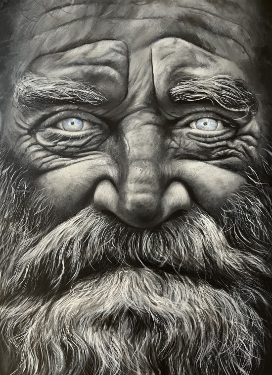 Old man, acryl (90 x 60 cm)
