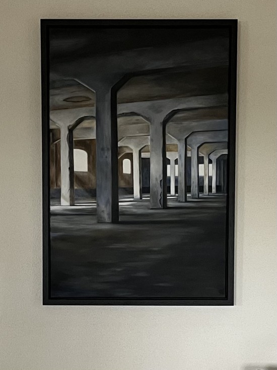 Pakhuis on the wall (acryl, 90 x 60 cm)