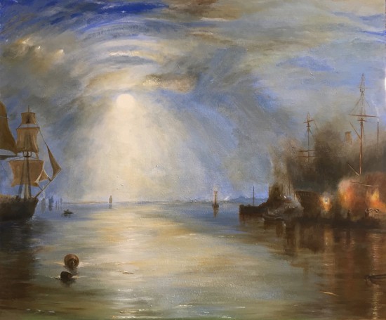 Moonlight in 1835 (acryl, 60 x 50 cm)